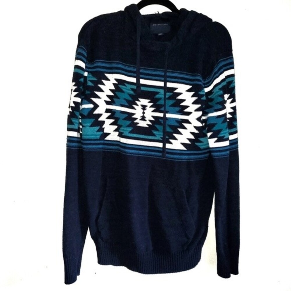 Aztec Southwestern Sweater Pullover Knit Patterned Western Style Medium